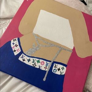 Custom LV/Playboy Girl painting